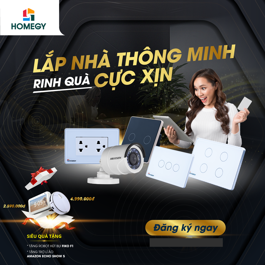 Nhà thông minh Homegy ưu đãi khủng cuối năm